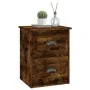Mesita de noche de pared color roble ahumado 41,5x36x53 cm de vidaXL, Mesitas de noche - Ref: Foro24-816402, Precio: 41,62 €,...