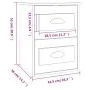 Mesita de noche de pared color roble ahumado 41,5x36x53 cm de vidaXL, Mesitas de noche - Ref: Foro24-816402, Precio: 41,62 €,...