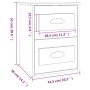 Wand-Nachttisch aus geräucherter Eiche, 41,5 x 36 x 53 cm von vidaXL, Nachttische - Ref: Foro24-816402, Preis: 42,06 €, Rabat...
