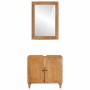 Juego de muebles de baño 2 pcs Marrón 62 x 33 x 58 cm