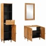 Juego de muebles de baño 3 pcs Marrón 38 x 33 x 160 cm