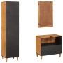 Juego de muebles de baño 3 pcs Marrón 38 x 33 x 160 cm