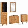 Juego de muebles de baño 4 pcs Marrón 38 x 33 x 160 cm
