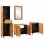 Juego de muebles de baño 4 pcs Marrón 38 x 33 x 160 cm