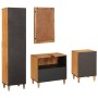 Juego de muebles de baño 4 pcs Marrón 38 x 33 x 160 cm
