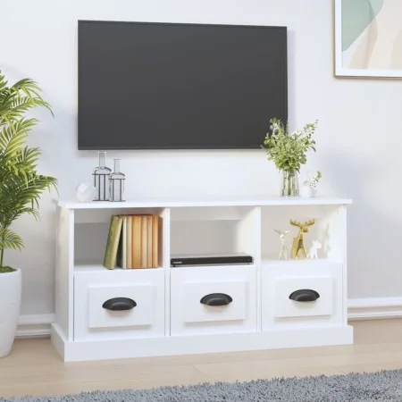 Weißer TV-Schrank aus Sperrholz, 100 x 35 x 50 cm von vidaXL, TV-Möbel - Ref: Foro24-816288, Preis: 68,03 €, Rabatt: %