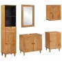 Juego de muebles de baño 5 pcs Marrón 38 x 33 x 160 cm