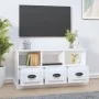 White plywood TV cabinet 100x35x50 cm by vidaXL, TV Furniture - Ref: Foro24-816288, Price: 68,03 €, Discount: %