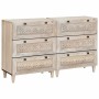 Vitrina 2 pcs 60 x 33 x 75 cm madera maciza de mango