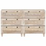 Vitrina 2 pcs 60 x 33 x 75 cm madera maciza de mango