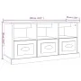 Weißer TV-Schrank aus Sperrholz, 100 x 35 x 50 cm von vidaXL, TV-Möbel - Ref: Foro24-816288, Preis: 68,03 €, Rabatt: %