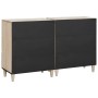 Vitrina 2 pcs 60 x 33 x 75 cm madera maciza de mango
