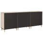 Vitrina 3 pcs 60 x 33 x 75 cm madera maciza de mango
