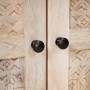 Vitrina 3 pcs 60 x 33 x 75 cm madera maciza de mango