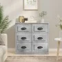 Grau-betonfarbener Schrank aus Sperrholz 70x35,5x67,5 cm von vidaXL, Sideboards - Ref: Foro24-816436, Preis: 111,48 €, Rabatt: %