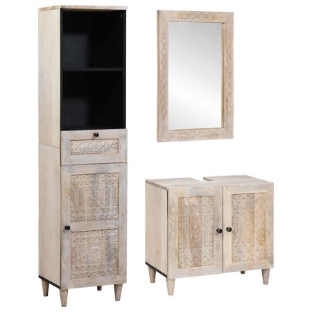 Juego de muebles de baño 3 pcs 38 x 33 x 160 cm