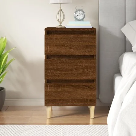 Nachttisch aus braunem Eichensperrholz, 40 x 35 x 70 cm von vidaXL, Nachttische - Ref: Foro24-819667, Preis: 55,10 €, Rabatt: %