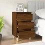 Mesita de noche madera contrachapada roble marrón 40x35x70 cm de vidaXL, Mesitas de noche - Ref: Foro24-819667, Precio: 55,10...