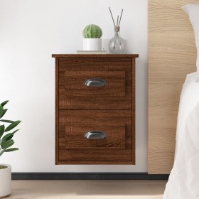 Brown oak wall bedside table 41.5x36x53 cm by vidaXL, Nightstands - Ref: Foro24-816406, Price: 51,88 €, Discount: %