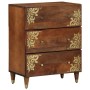 Aparador con cajón 2 pcs Marrón miel 60 x 33.5 x 75 cm