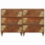 Aparador con cajón 2 pcs Marrón miel 60 x 33.5 x 75 cm