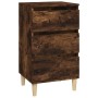 Mesita de noche madera contrachapada roble ahumado 40x35x70 cm de vidaXL, Mesitas de noche - Ref: Foro24-819665, Precio: 45,1...