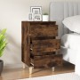 Mesita de noche madera contrachapada roble ahumado 40x35x70 cm de vidaXL, Mesitas de noche - Ref: Foro24-819665, Precio: 45,1...