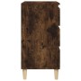 Mesita de noche madera contrachapada roble ahumado 40x35x70 cm de vidaXL, Mesitas de noche - Ref: Foro24-819665, Precio: 45,1...