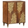 Juego de muebles de baño Floral 3 pcs Madera de miel y dorado