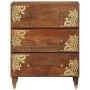 Juego de muebles de baño Floral 3 pcs Madera de miel y dorado