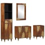 Conjunto de Muebles de Baño 4 pcs Marrón 62 x 33 x 58 cm