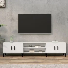 Mueble de TV madera contrachapada blanco brillo 180x31,5x40 cm de vidaXL, Muebles TV - Ref: Foro24-816266, Precio: 114,21 €, ...