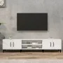 Glossy white plywood TV cabinet 180x31.5x40 cm by vidaXL, TV Furniture - Ref: Foro24-816266, Price: 114,21 €, Discount: %