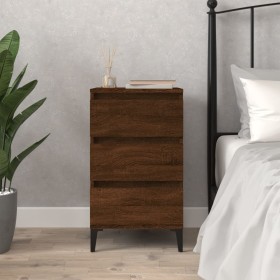 Nachttisch aus braunem Eichensperrholz, 40 x 35 x 70 cm von vidaXL, Nachttische - Ref: Foro24-819675, Preis: 66,49 €, Rabatt: %
