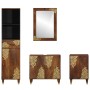 Conjunto de Muebles de Baño 4 pcs Marrón 62 x 33 x 58 cm