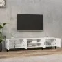 Glossy white plywood TV cabinet 180x31.5x40 cm by vidaXL, TV Furniture - Ref: Foro24-816266, Price: 114,21 €, Discount: %