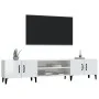 Glossy white plywood TV cabinet 180x31.5x40 cm by vidaXL, TV Furniture - Ref: Foro24-816266, Price: 114,21 €, Discount: %