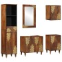Juego de muebles de baño 5 pcs Marrón miel 62 x 33 x 58 cm