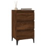 Mesita de noche madera contrachapada roble marrón 40x35x70 cm de vidaXL, Mesitas de noche - Ref: Foro24-819675, Precio: 66,49...