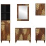 Juego de muebles de baño 5 pcs Marrón miel 62 x 33 x 58 cm