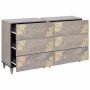 Vitrina 2 pcs Gris 60 x 33.5 x 75 cm Madera maciza de Mango