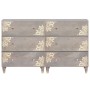 Vitrina 2 pcs Gris 60 x 33.5 x 75 cm Madera maciza de Mango