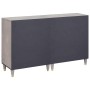Vitrina 2 pcs Gris 60 x 33.5 x 75 cm Madera maciza de Mango