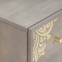 Vitrina 2 pcs Gris 60 x 33.5 x 75 cm Madera maciza de Mango