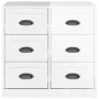 Sperrholz Sideboard glänzend weiß 70x35,5x67,5 cm von vidaXL, Sideboards - Ref: Foro24-816434, Preis: 73,66 €, Rabatt: %