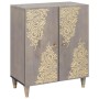Juego de muebles de baño 3 pcs Gris y dorado 180 x 33 x 75 cm