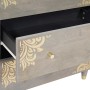 Juego de muebles de baño 3 pcs Gris y dorado 180 x 33 x 75 cm