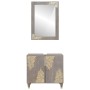 Juego de muebles de baño con puerta 2 pcs Gris 62 x 33 x 58 cm