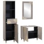 Juego de muebles de baño con cajón 3 pcs Gris 62 x 33 x 58 cm