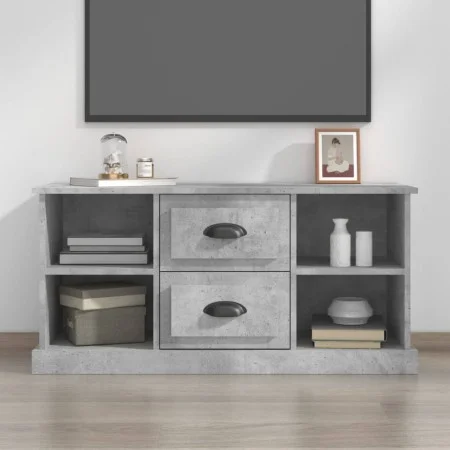 Concrete gray plywood TV cabinet 99.5x35.5x48 cm by vidaXL, TV Furniture - Ref: Foro24-816276, Price: 63,43 €, Discount: %